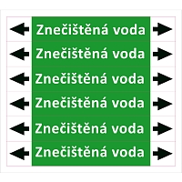 Značení potrubí ISO 20560, znečištěná voda